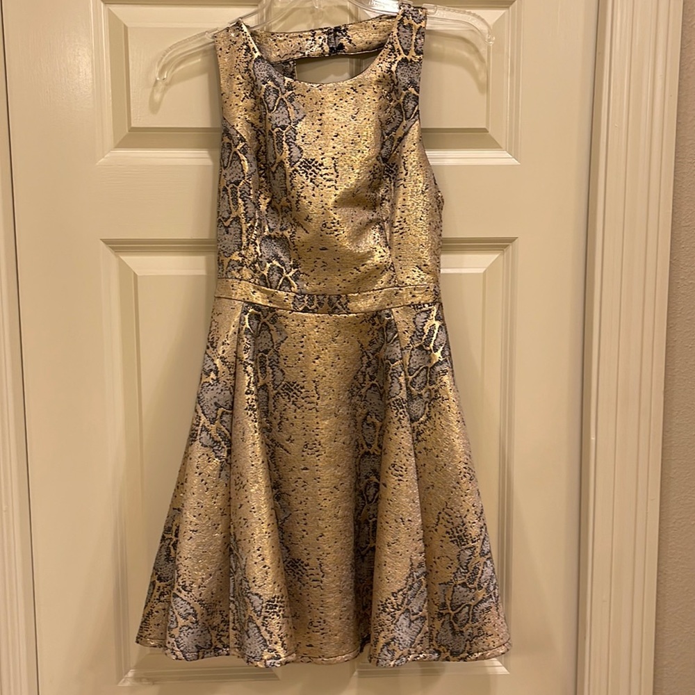 Ark & Co Gold snake print dress. Worn once